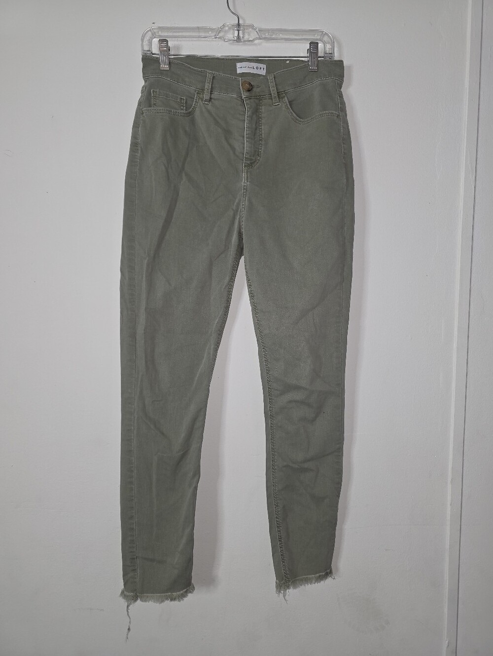 LOFT Olive Skinny High-Rise Jeans Size 27/4